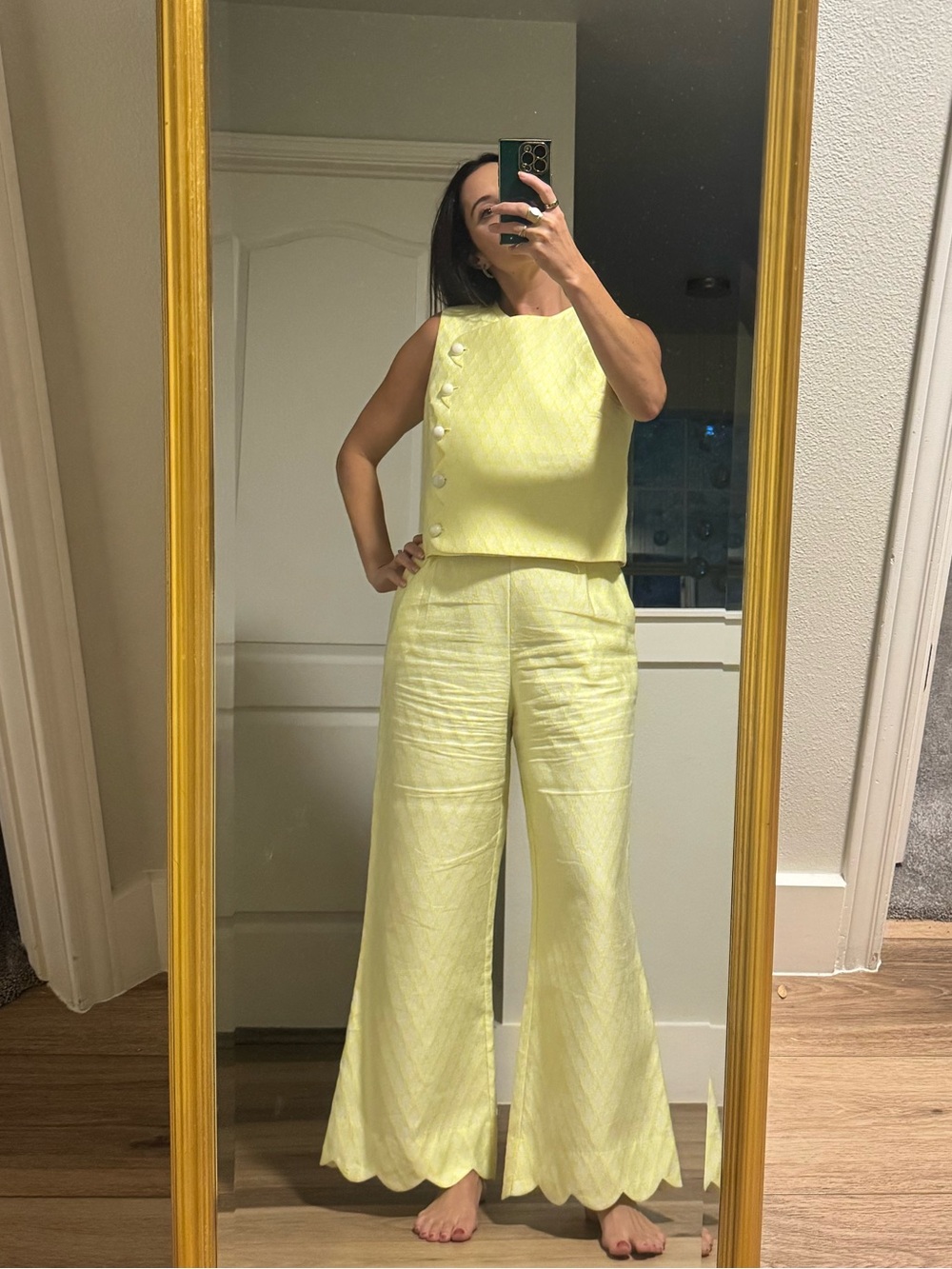 Buru Set in Yellow Jacquard